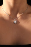 White Opal Sun Necklace