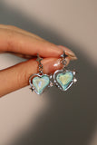 Blue Heart Star Dangle Earrings