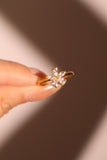 18K Real Gold Plated Diamond Flowers Ring