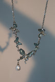 Blue Butterfly Pearls Necklace