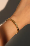 18K Gold Stainless Steel Double Braid Bracelet