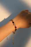 14K Real Gold Plated Multi Vintage Color Gemstones Bracelet