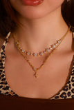 Multi Starlight Bloom Halskette, mit echtem 18K-Gold vergoldet