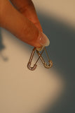 18K Real Gold Plated Diamond Paper Clip Earrings