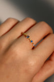 24K Gold Vermeil Gradient Sapphire Ring