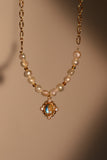 14K Real Gold Plated Freshwater Pearl Magic Mirror Necklace