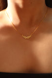 24K Gold Vermeil Diamond Angel Wings Necklace