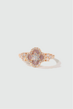 18K Rose Gold Plated Pink Lucky Leaf Shell Pearls Ring