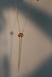 18K Real Gold Plated Polar Star Clock Lariat Necklace