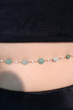 18K Gold Stainless Steel Natural Jade Waist Chain