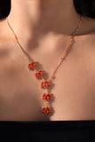 18K Real Gold Plated Maple Leaves Necklace