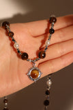 Tigerite Brown Pearl Star Necklace