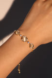 14K Real Gold Plated 3 In 1 White Opal Bracelet