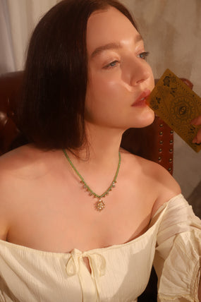 14K Real Gold Plated Sun Garden Necklace