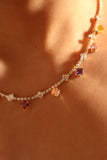 14K Real Gold Plated Color Gemstones Necklace (Pre-order)