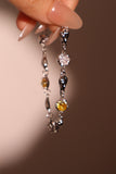 Platinum Plated Citrine Diamond Bracelet