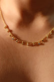 18K Gold Vermeil Multi Color Gems Necklace