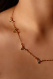 18K Gold Stainless Steel Multi Diamond Necklace