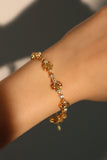 18K Real Gold Plated Multi Diamond Iris Bracelet