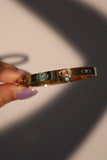 18K Gold Stainless Steel Multi Color Evil Eye Bracelet