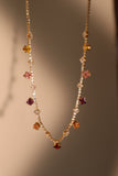 14K Real Gold Plated Color Gemstones Necklace (Pre-order)