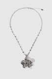 Platinum Plated Orchid Necklace
