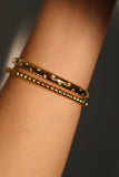 18K Gold Stainless Steel Multi Diamonds Star Bracelet