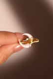 18K Real Gold Plated Aurora Moon Ring
