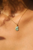 18K Gold Vermeil Blue Conch Necklace