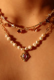 14K Real Gold Plated Color Gemstones Necklace (Pre-order)