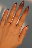 18K Real Gold Plated Golden Petal Ring