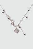 Platinum Plated Lucky Leaf Shell Pearls Spiral Necklace