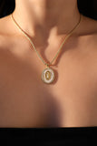 18K Gold Stainless Steel Virgin Mary Pendant Necklace