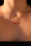 18K Gold Stainless Steel Maple Leaves Necklace