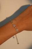 14K Real Gold Plated Diamond Lucky Leaf Bracelet