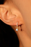 18K Gold Vermeil Diamond Hoop Earrings