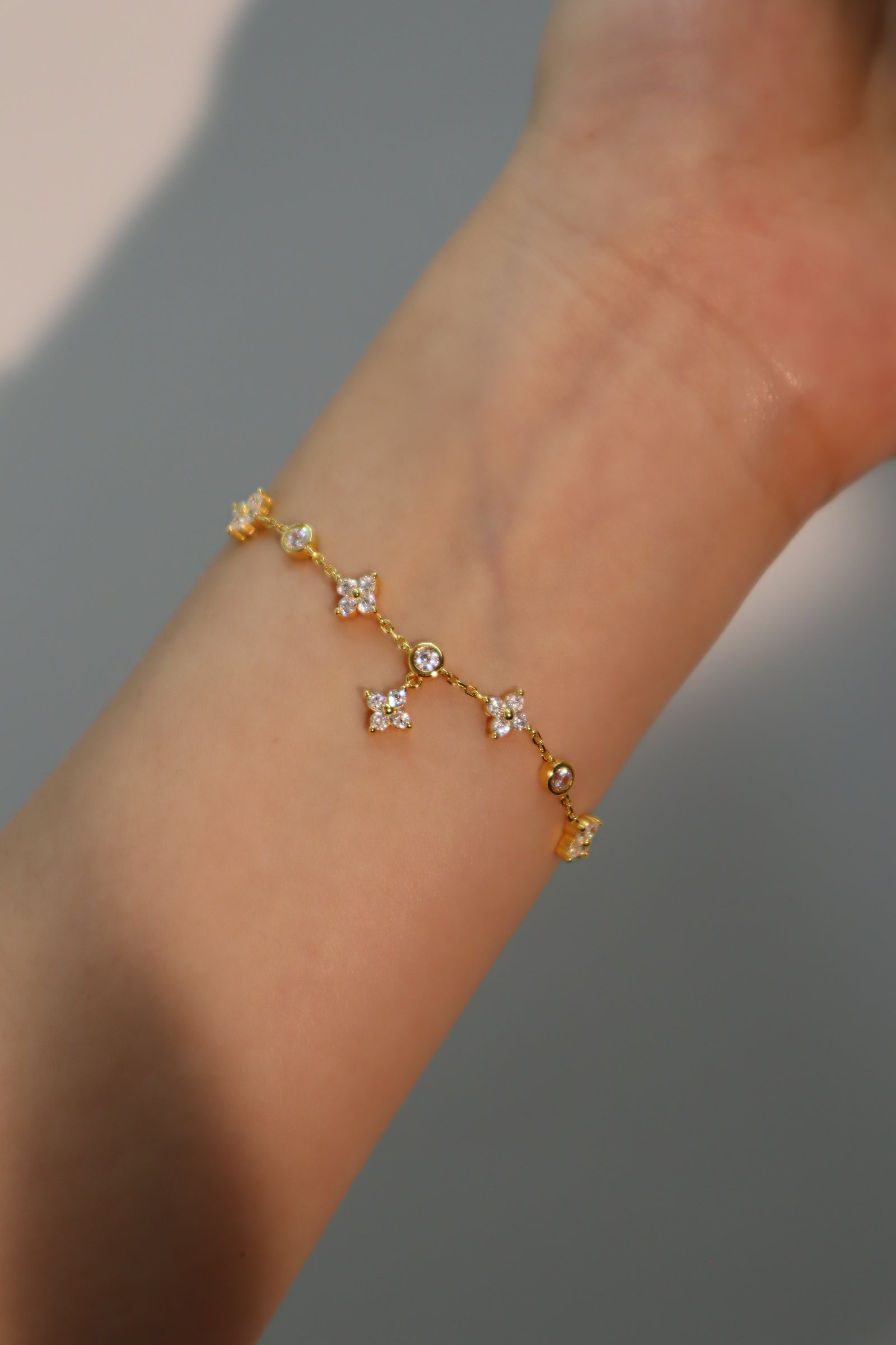 24K Gold Vermeil Multi Lucky Leaf Bracelet