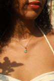 18K Gold Vermeil Blue Conch Necklace