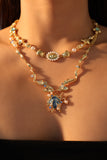 18K Real Gold Plated Mermaid Sea Shell Necklace