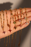 18K Real Gold Plated Diamond Cross Necklace