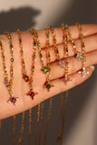 18K Real Gold Plated Diamond Starlight Cross Necklace