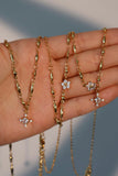 18K Real Gold Plated Diamond Starlight Cross Necklace