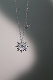 Sterling Silver Diamond Sun Necklace