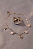 925 Sterling Silver Sea Shell Pearls Bracelet