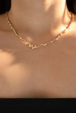 18K Real Gold Plated Rose Garden Necklace