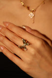 18K Real Gold Plated Butterfly Wings Ring