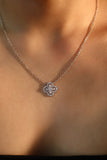 Platinum Plated Clover Pendant Necklace