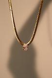 18K Gold Stainless Steel Water Droplets Chain Necklace