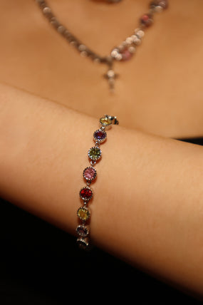 Multi Color Gemstones Bracelet