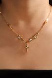 18K Real Gold Plated Moonstones Star Necklace